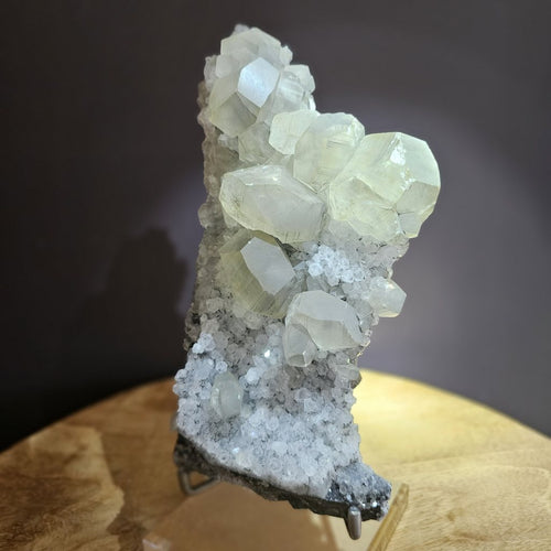 Twelve sided Dodecahedral Yellow Calcite, Sphalerite and Quartz | Specimen 1.58kgs