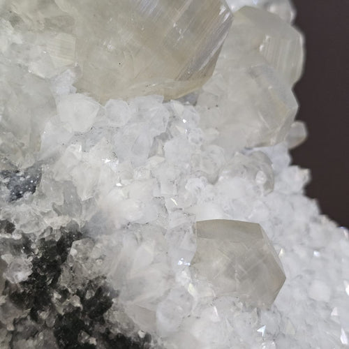 Twelve sided Dodecahedral Yellow Calcite, Sphalerite and Quartz | Specimen 1.58kgs