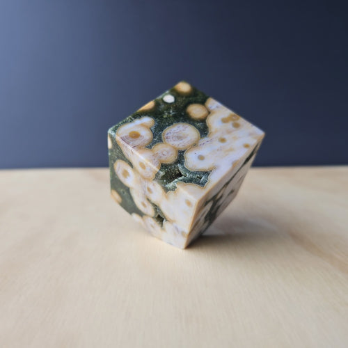 8th Vein Ocean Jasper Cube | Tide Locked Geometry