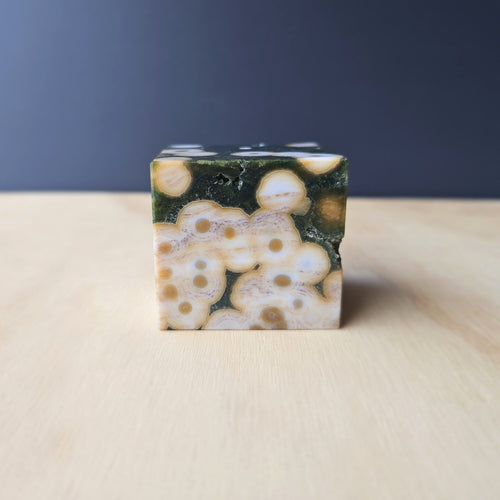 8th Vein Ocean Jasper Cube | Tide Locked Geometry