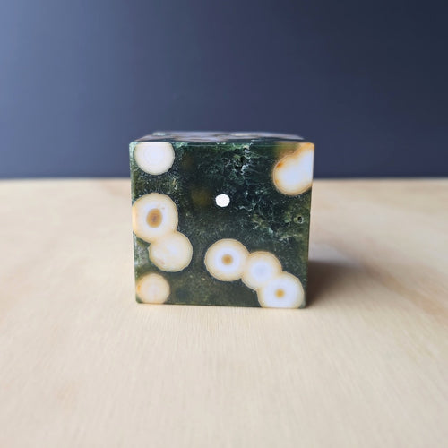 8th Vein Ocean Jasper Cube | Tide Locked Geometry