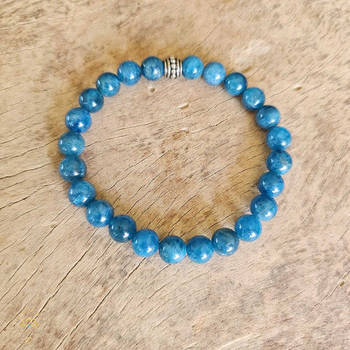 A Grade Blue Apatite Bracelet | 8mm Beads
