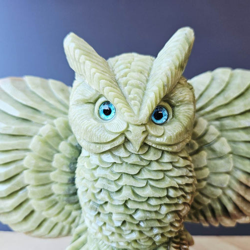Afghan Jade Owl | Wings Of Wisdom