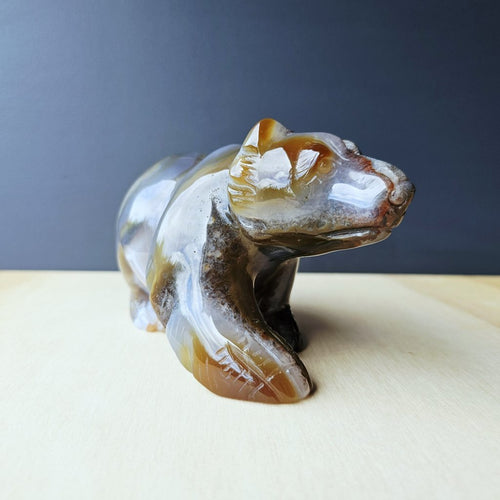 Agate Bear Carving | 992gm