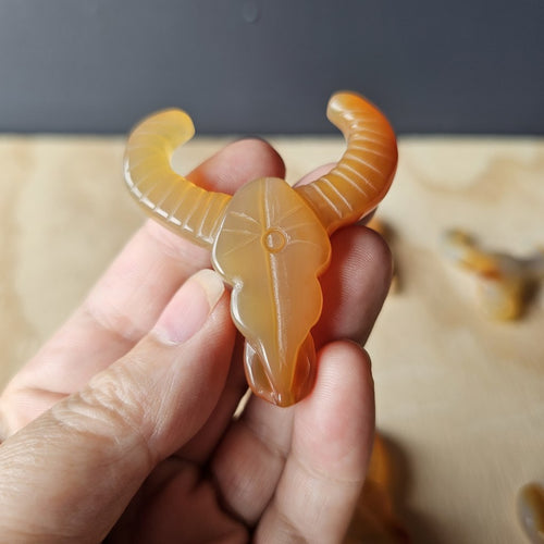 Agate Bull Heads | Sacred Strength