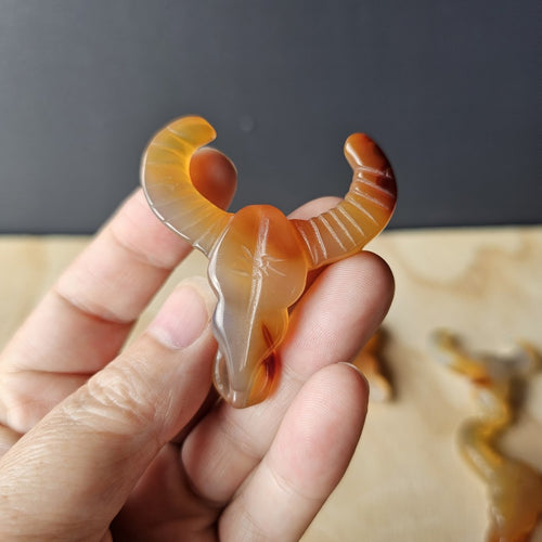 Agate Bull Heads | Sacred Strength