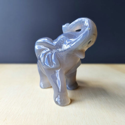 Agate Elephant Carving | 331gm