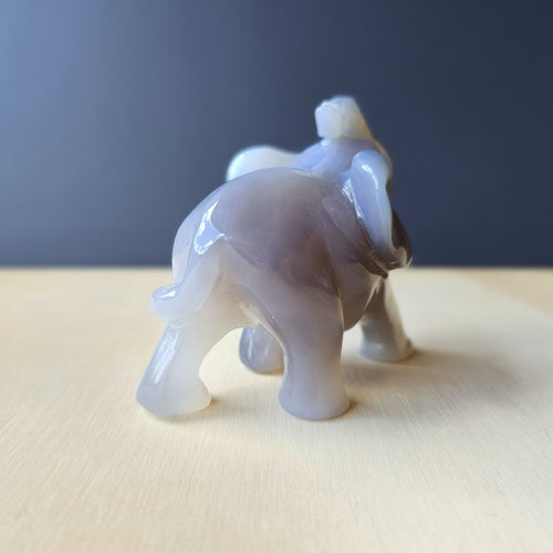 Agate Elephant Carving | 331gm
