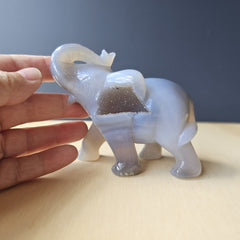 Agate Elephant Carving | 331gm