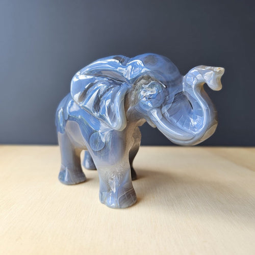 Agate Elephant Carving | 643gm