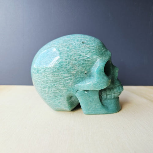 Amazonite Skull | Calm Current Guardian