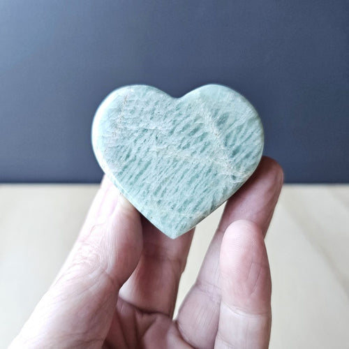 Amazonite, Golden Healer, Rose Quartz Standing Hearts | The Aligned Heart Set
