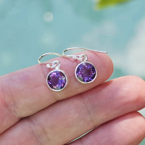 Amethyst Faceted Earrings | Rejuvenation