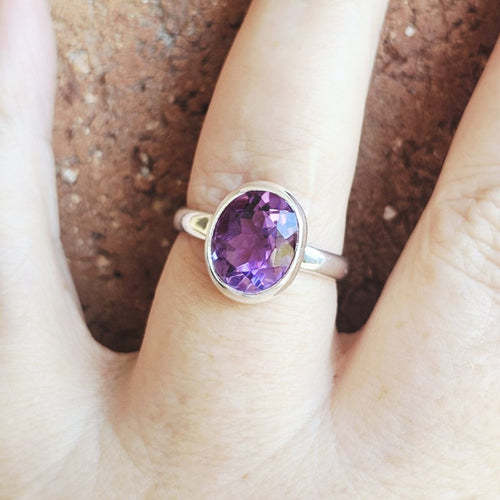 Amethyst Faceted Ring | The Boundary Keeper