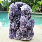 Amethyst Geode With Amethyst Flowers | Brazil