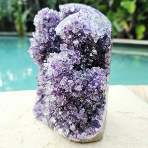 Amethyst Geode With Amethyst Flowers | Brazil