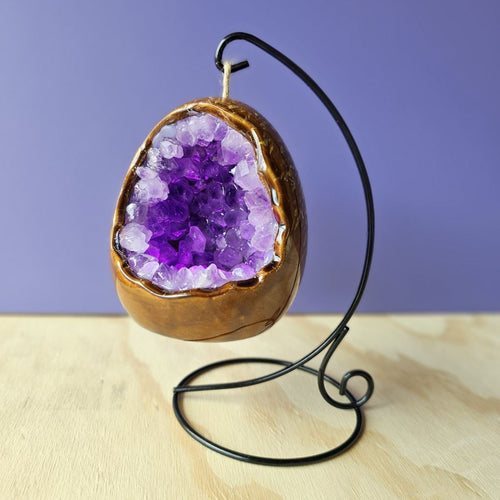 Amethyst Lamp | Violet Cosmic Glow