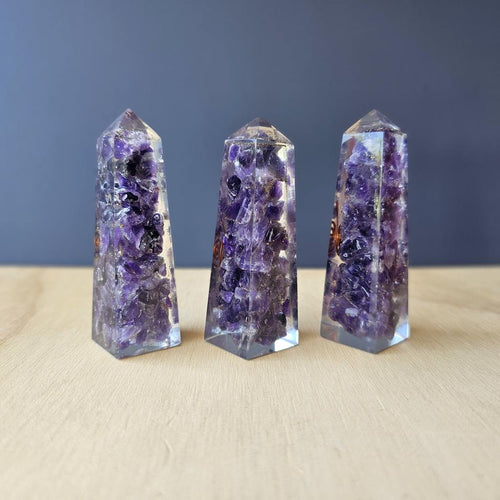 Amethyst Orgonite Obelisk | The Calm Current