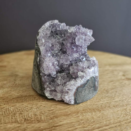 Amethyst Stalactite Flower| Cut Base Geode 569gms