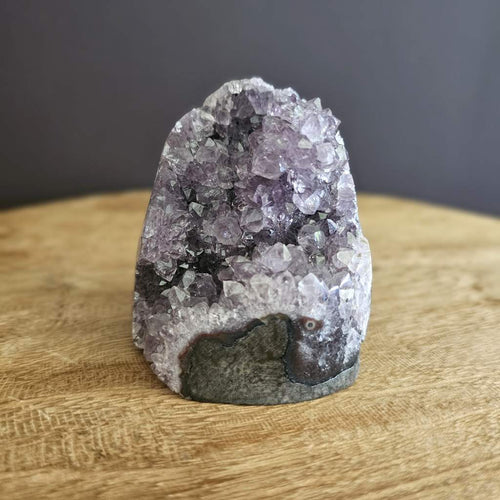 Amethyst Stalactite Flower| Cut Base Geode 569gms