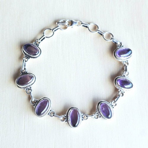 Amethyst | Sterling Silver Bracelet
