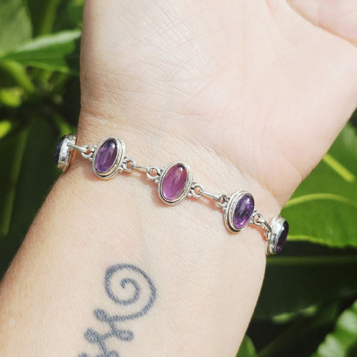 Amethyst | Sterling Silver Bracelet