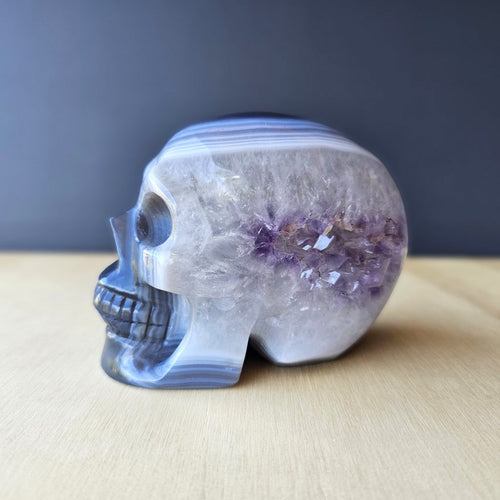 Amethyst & Agate Skull | Guardian Of The Amethyst Veil