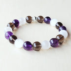 Amethyst, Selenite & Smoky Quartz Bracelet | The Cleanse