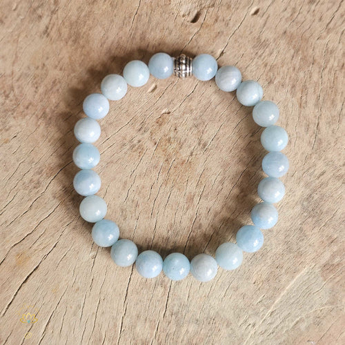 Aquamarine Bracelet | 8mm Beads