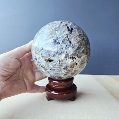 Aquamarine, Smoky Quartz (Lepidolite Mix) | Sphere 2.2kgs