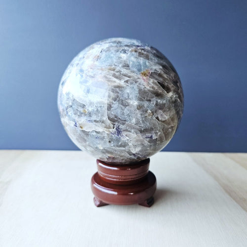 Aquamarine, Smoky Quartz (Lepidolite Mix) | Sphere 2.2kgs