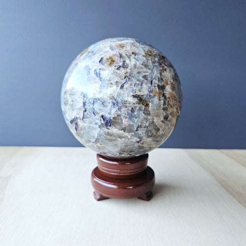 Aquamarine, Smoky Quartz (Lepidolite Mix) | Sphere 2.2kgs