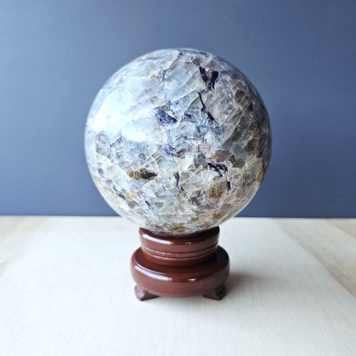 Aquamarine, Smoky Quartz (Lepidolite Mix) | Sphere 2.2kgs