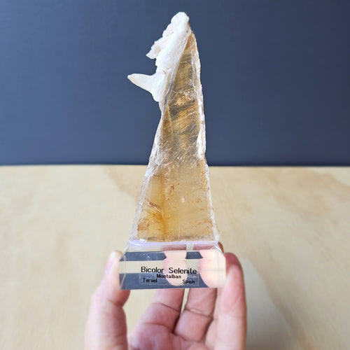 Bi-Colour Selenite Specimen | Light Layers, Loud Wisdom.