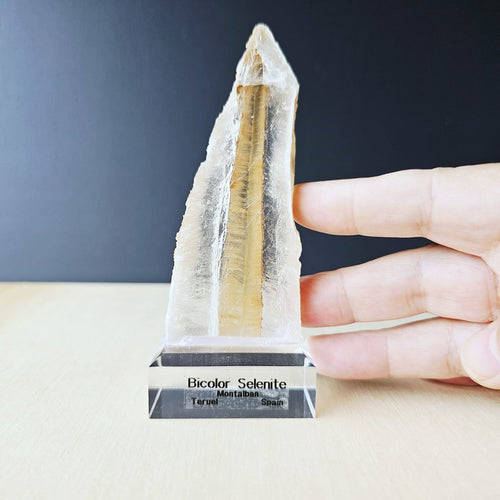 Bi-Colour Selenite Specimen | Light Layers, Loud Wisdom 115gms