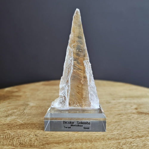 Bi-Colour Selenite | Specimen on Stand 139gms