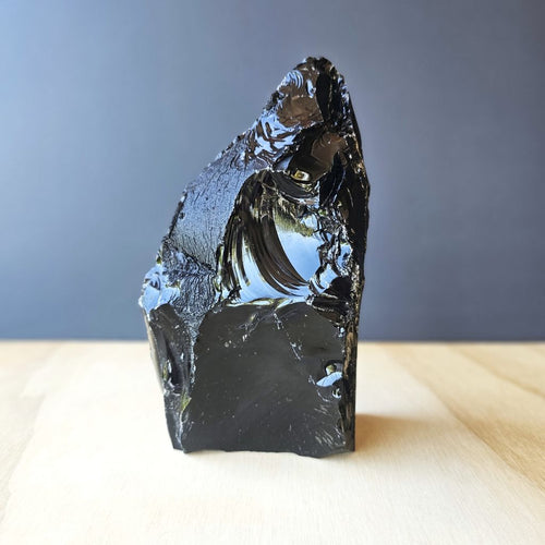 Black Obsidian Abstract Sculpture | Dark Matter
