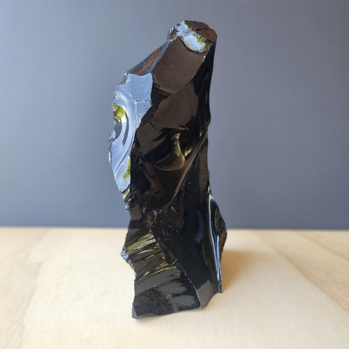 Black Obsidian Abstract Sculpture | Midnight Structure