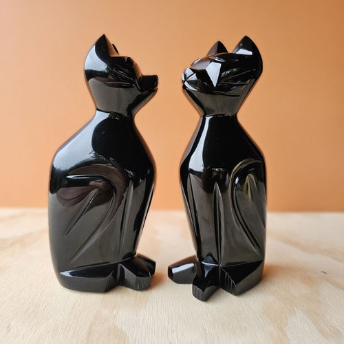 Black Obsidian Cat | Mystic Feline