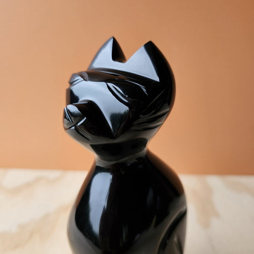 Black Obsidian Cat | Mystic Feline