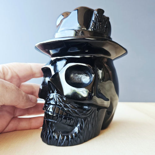 Black Obsidian Explorer Skull | Man Of Mystery