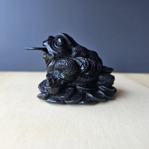 Black Obsidian Money Toad | The Wealth Keeper