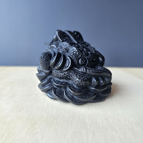 Black Obsidian Money Toad | The Wealth Keeper