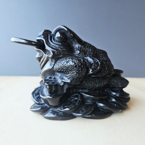 Black Obsidian Money Toad | The Wealth Keeper