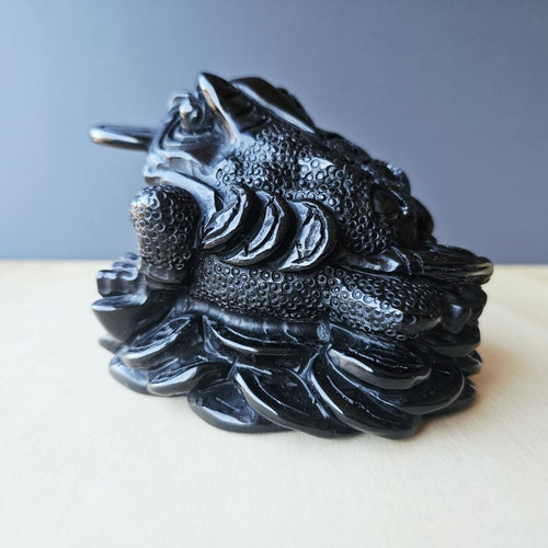 Black Obsidian Money Toad | The Wealth Keeper