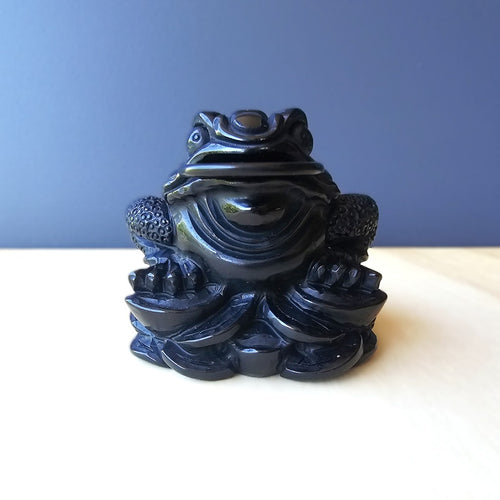 Black Obsidian Money Toad | The Wealth Keeper