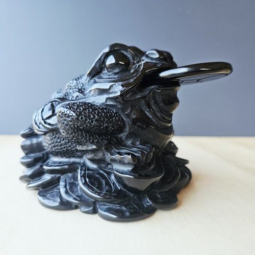 Black Obsidian Money Toad | The Wealth Keeper