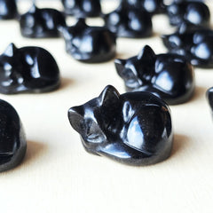 Black Obsidian | Small Sleeping Cats