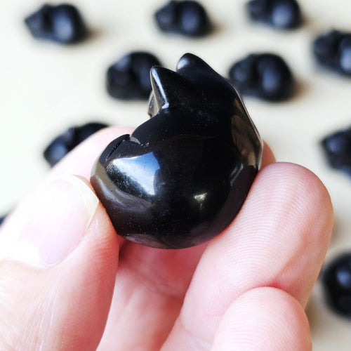 Black Obsidian | Small Sleeping Cats