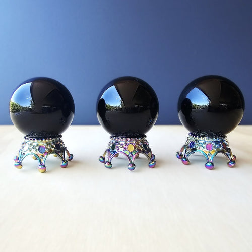 Black Obsidian Spheres | Inner Circle Of Self